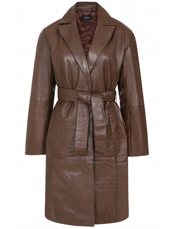 Ailany Wrap Front Padded Belted Coat
