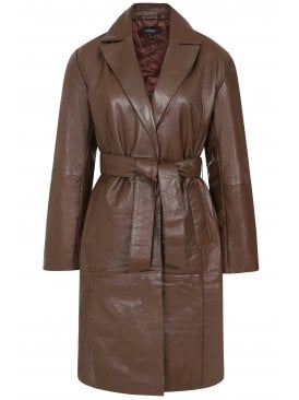 Ailany Wrap Front Padded Belted Coat