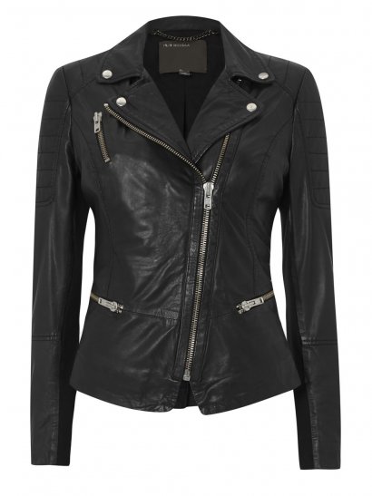 Anyang Black Leather Biker