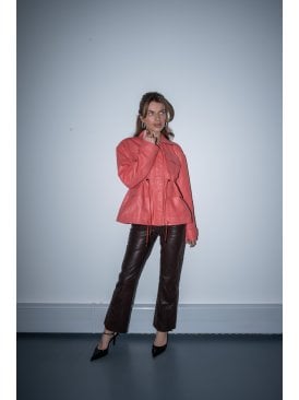 Bella Drawstring Leather Jacket