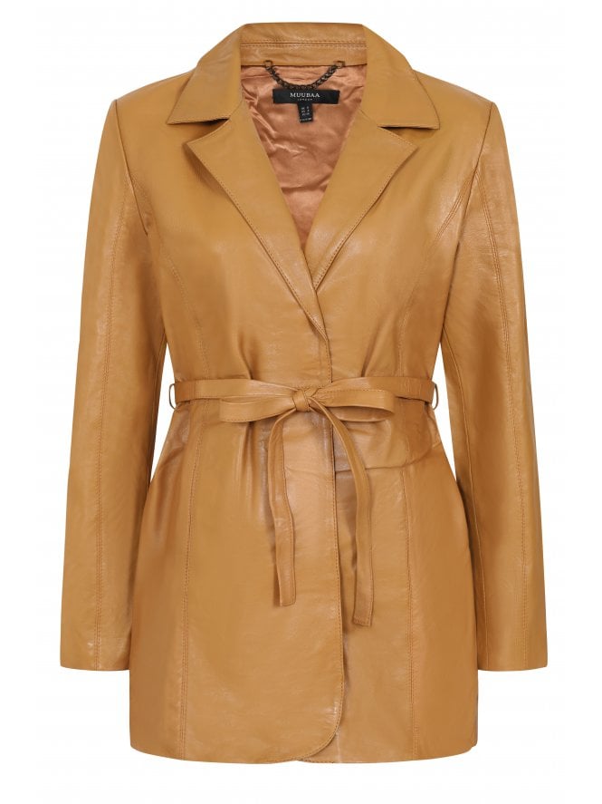 Brielle Blazer With Narrow Tie Belt