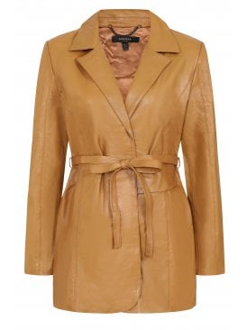 Brielle Blazer With Narrow Tie Belt