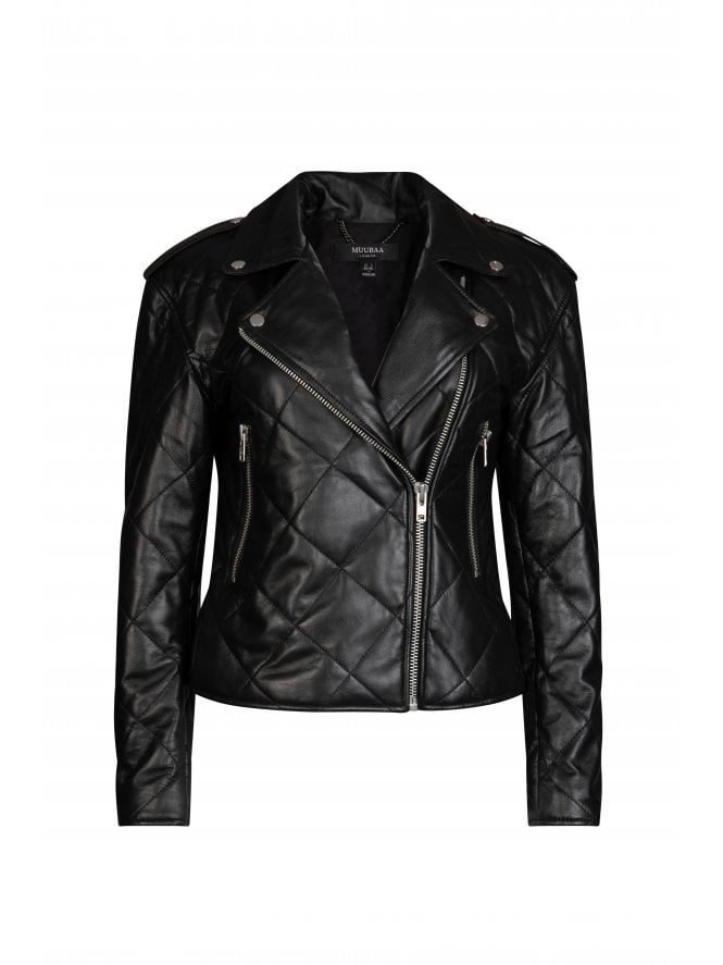 Brooklyn Leather Quilted Biker Jacket