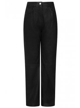 Camillah Vintage Finish Straight Leather Leg Trousers