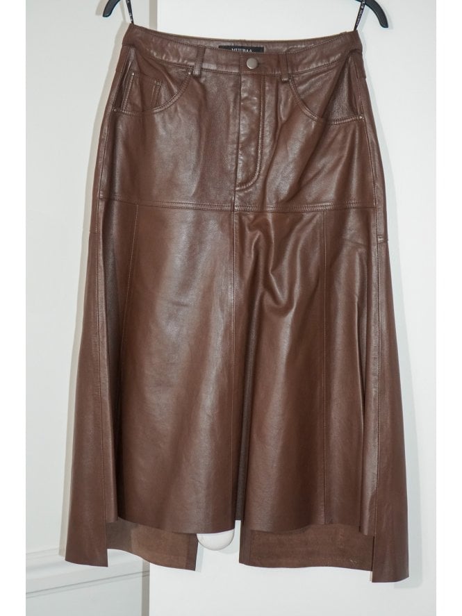 Clara A Line Raw Hem Skirt With Jeans Fly