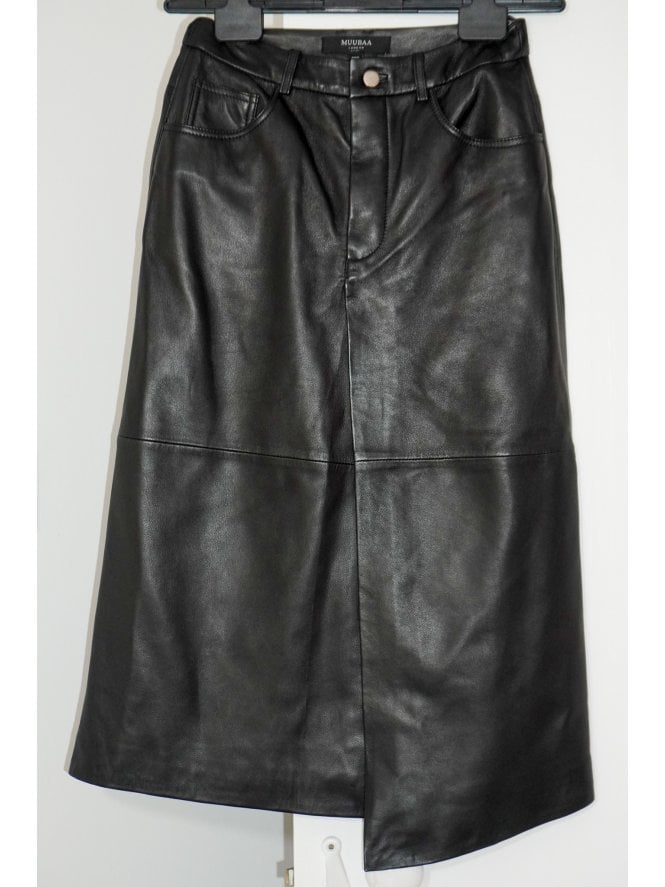 Clara A Line Raw Hem Skirt With Jeans Fly