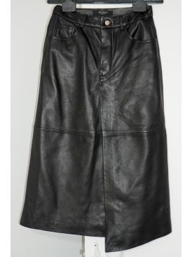 Clara A Line Raw Hem Skirt With Jeans Fly