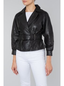 Eilean Tie Leather Jacket