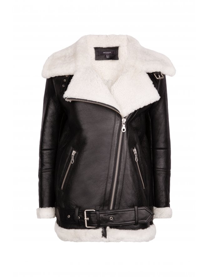 Elara Leather Finish Shearling	