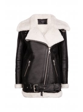Elara Leather Finish Shearling	
