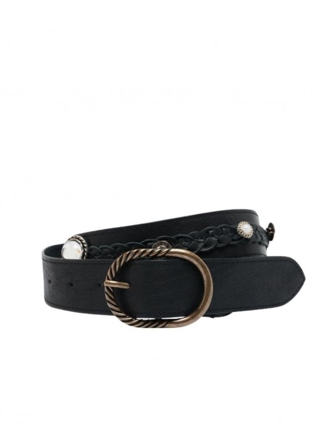 Electra Round Buckle Gemstone Belt