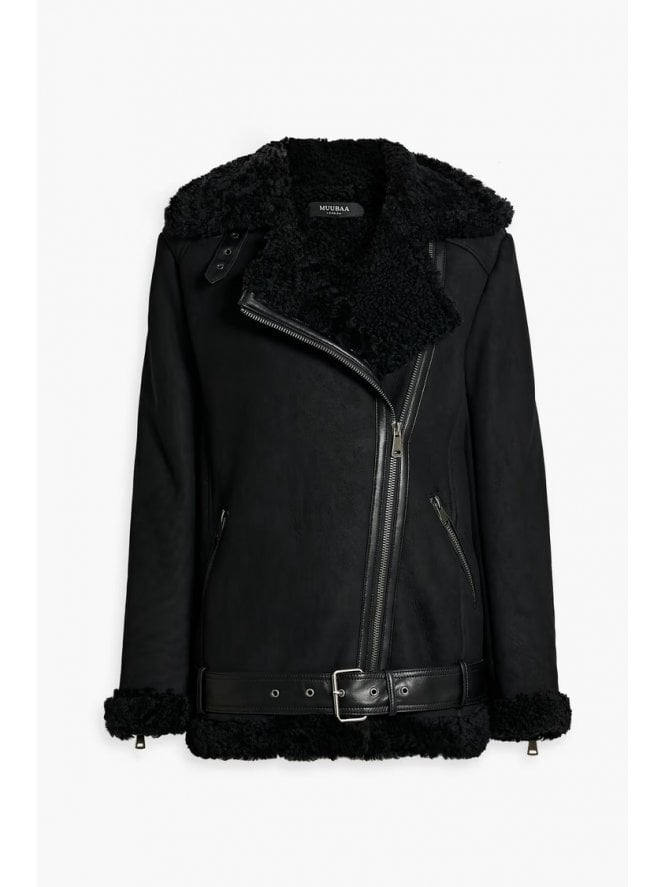 Evie Suede Finish Shearling Aviator
