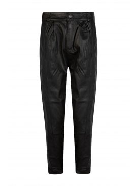 Freddie Tapered Leather Trousers