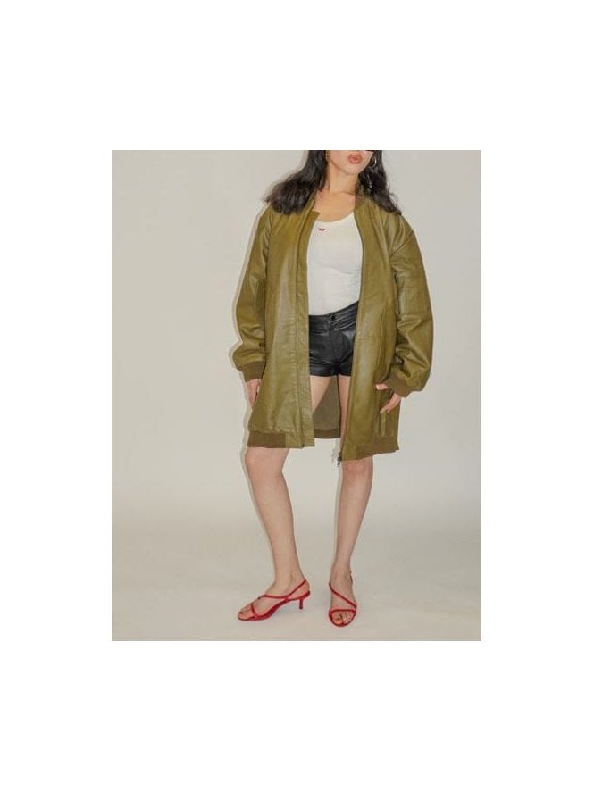 Harper Oversized Leather Aviator
