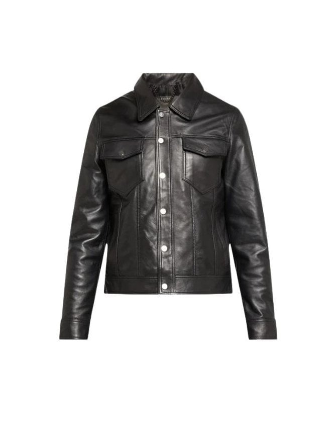 Harry Leather Boxy Fit Trucker