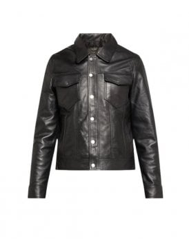 Harry Leather Boxy Fit Trucker