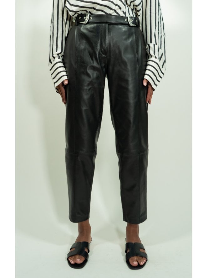 Indigo Twin Buckle Tapered Trousers
