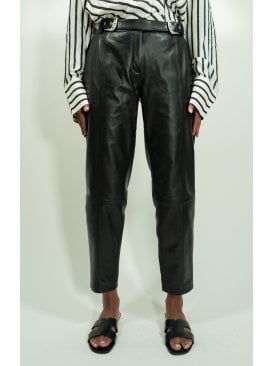 Indigo Twin Buckle Tapered Trousers