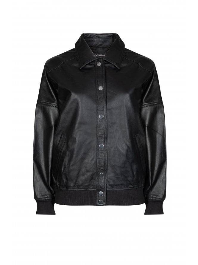 Luca Oversized Leather Bomber 