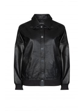 Luca Oversized Leather Bomber 