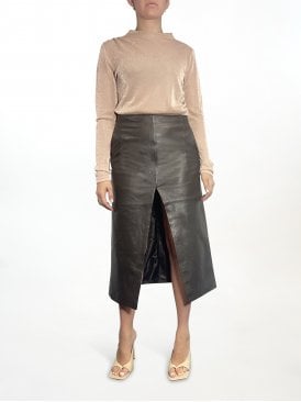 Mallory Midi Skirt With Front Split