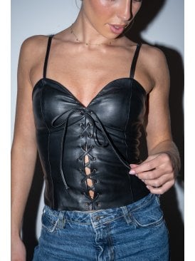 Maria Leather Top