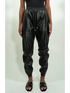 Marjorie Skipper Leather Cuffed Joggers 