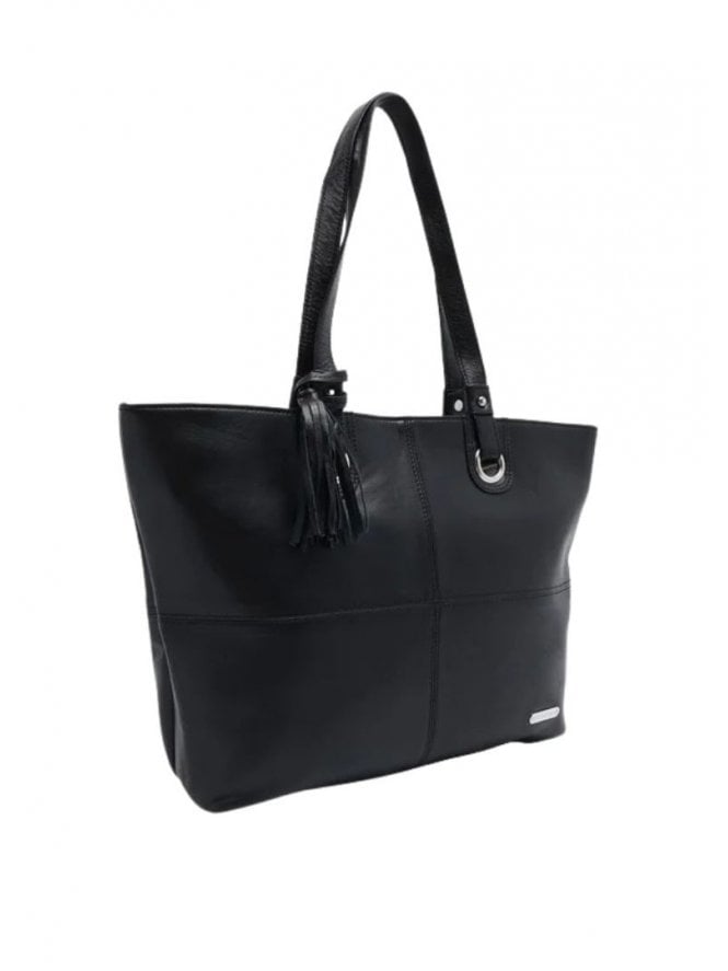 Milena Eyelet Detail Large Leather Tote