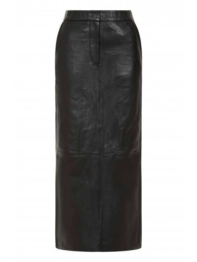 Mona Maxi Leather Pencil Skirt