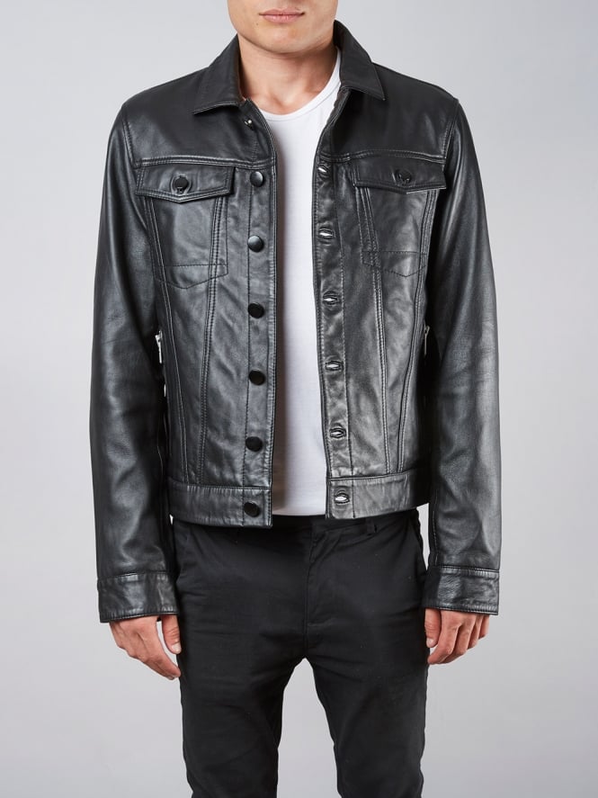 Rancher Black Leather Jacket
