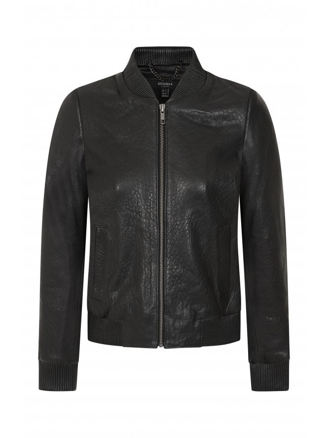 Solana Clean Lines Leather Bomber