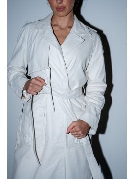 Sophie Leather Trench Coat