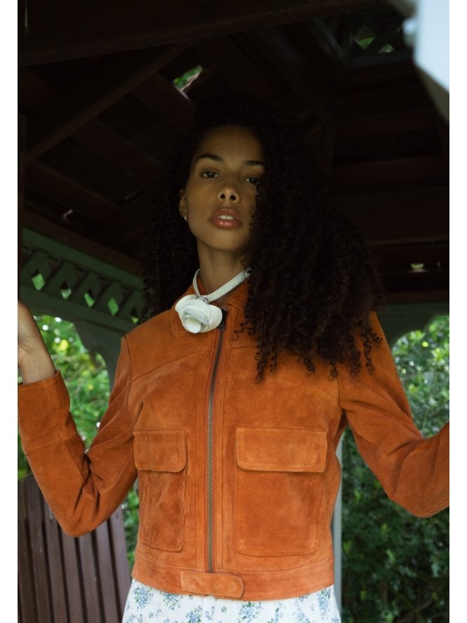 Soraya Suede Trucker Jacket