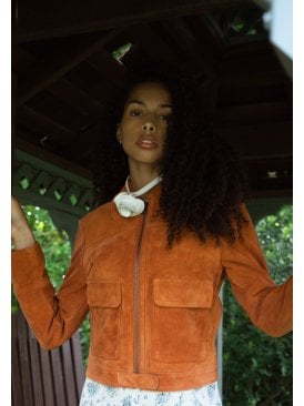 Soraya Suede Trucker Jacket