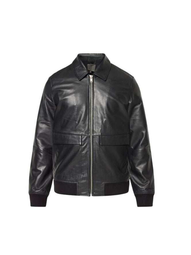 Zip Front Bomber With Angled Flap Pockets